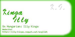 kinga illy business card